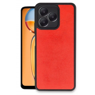 Mey İthalat®  Realme Note 50 4G Kılıf Aras Deri Kapak - Kırmızı