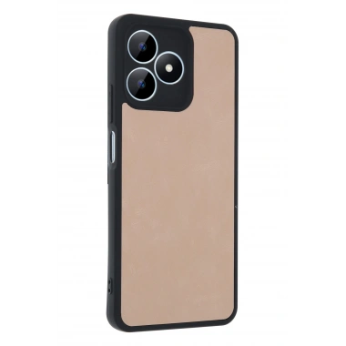 Mey İthalat®  Realme Note 50 4G Kılıf Aras Deri Kapak - Pudra