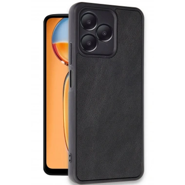 Mey İthalat®  Realme Note 50 4G Kılıf Aras Deri Kapak - Siyah