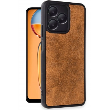 Mey İthalat®  Realme Note 50 4G Kılıf Aras Deri Kapak - Taba