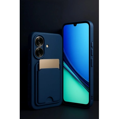 Mey İthalat®  Realme Note 60 Kelvin Kartvizitli Silikon - Lacivert
