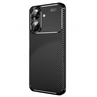 Mey İthalat®  Realme Note 60 Kılıf Auto Focus Karbon Kapak - Siyah