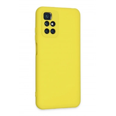 Mey İthalat®   Redmi 10 2022 Kılıf Nano içi Kadife Silikon - Sarı