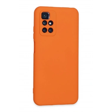 Mey İthalat®   Redmi 10 2022 Kılıf Nano içi Kadife Silikon - Turuncu
