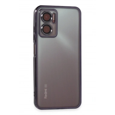 Mey İthalat®   Redmi 10 5G Kılıf  Lensli Silikon - Mor