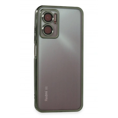Mey İthalat®   Redmi 10 5G Kılıf  Lensli Silikon - Yeşil