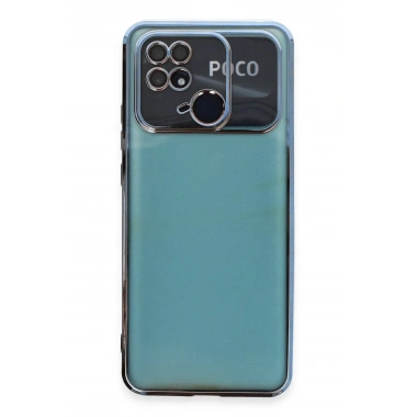 Mey İthalat®   Redmi 10C Kılıf  Lensli Silikon - Açık Mavi