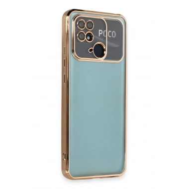 Mey İthalat®   Redmi 10C Kılıf  Lensli Silikon - Gold