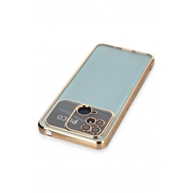 Mey İthalat®   Redmi 10C Kılıf  Lensli Silikon - Gold