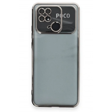 Mey İthalat®   Redmi 10C Kılıf  Lensli Silikon - Gümüş