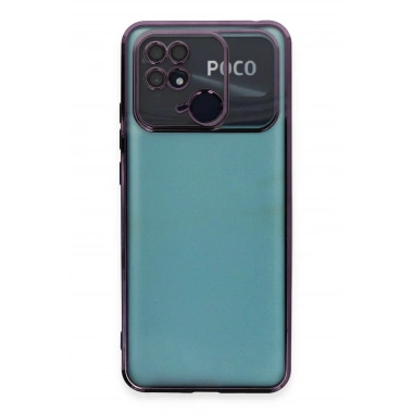 Mey İthalat®   Redmi 10C Kılıf  Lensli Silikon - Mor