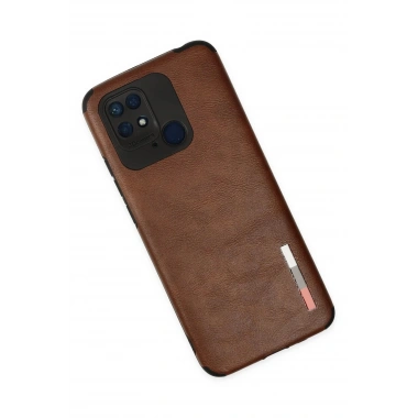 Mey İthalat® Redmi 10C Kılıf Loop Deri Silikon - Kahverengi