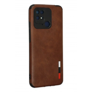 Mey İthalat® Redmi 10C Kılıf Loop Deri Silikon - Kahverengi