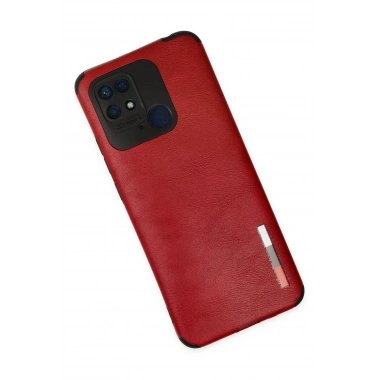 Mey İthalat® Redmi 10C Kılıf Loop Deri Silikon - Kırmızı