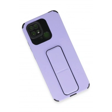 Mey İthalat® Redmi 10C Kılıf Mega Standlı Silikon - Lila