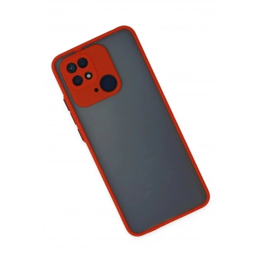 Mey İthalat®   Redmi 10C Kılıf Montreal Silikon Kapak - Kırmızı