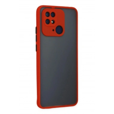 Mey İthalat®   Redmi 10C Kılıf Montreal Silikon Kapak - Kırmızı