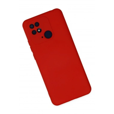 Mey İthalat®   Redmi 10C Kılıf Nano içi Kadife Silikon - Kırmızı