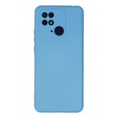 Mey İthalat®   Redmi 10C Kılıf Nano içi Kadife Silikon - Mavi