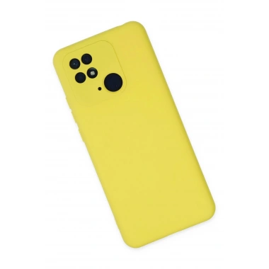Mey İthalat®   Redmi 10C Kılıf Nano içi Kadife Silikon - Sarı