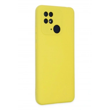 Mey İthalat®   Redmi 10C Kılıf Nano içi Kadife Silikon - Sarı