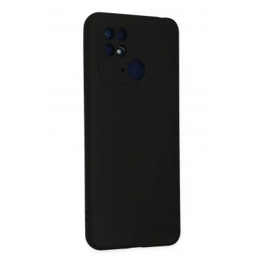 Mey İthalat®   Redmi 10C Kılıf Nano içi Kadife Silikon - Siyah
