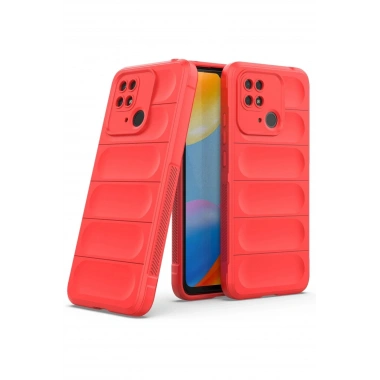 Mey İthalat®   Redmi 10C Kılıf Optimum Silikon - Kırmızı