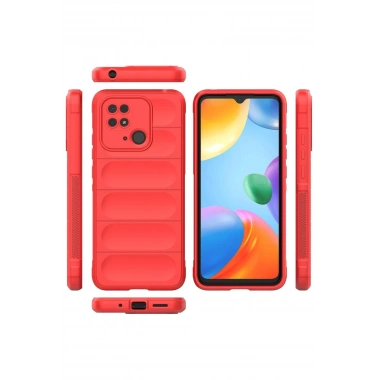 Mey İthalat®   Redmi 10C Kılıf Optimum Silikon - Kırmızı