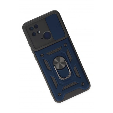 Mey İthalat®   Redmi 10C Kılıf Pars Lens Yüzüklü Silikon - Lacivert