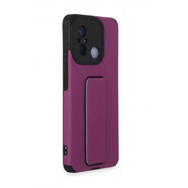 Mey İthalat® Redmi 12C Kılıf Mega Standlı Silikon - Mor