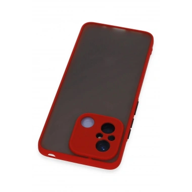 Mey İthalat®   Redmi 12C Kılıf Montreal Silikon Kapak - Kırmızı