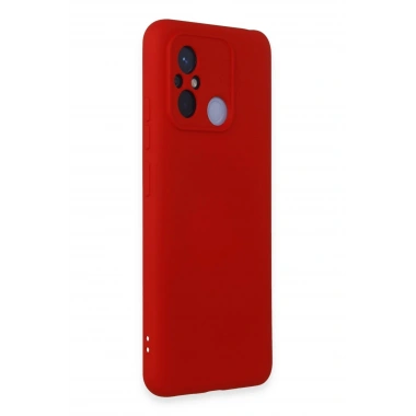 Mey İthalat®   Redmi 12C Kılıf Nano içi Kadife Silikon - Kırmızı