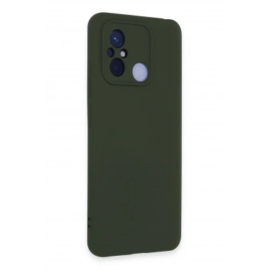Mey İthalat®   Redmi 12C Kılıf Nano içi Kadife Silikon - Koyu Yeşil