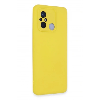 Mey İthalat®   Redmi 12C Kılıf Nano içi Kadife Silikon - Sarı