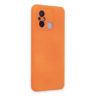 Mey İthalat®   Redmi 12C Kılıf Nano içi Kadife Silikon - Turuncu