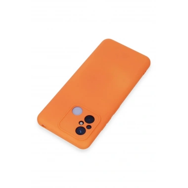 Mey İthalat®   Redmi 12C Kılıf Nano içi Kadife Silikon - Turuncu
