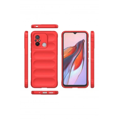 Mey İthalat®   Redmi 12C Kılıf Optimum Silikon - Kırmızı