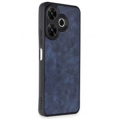 Mey İthalat®   Redmi 13 4G Kılıf Aras Deri Kapak - Lacivert
