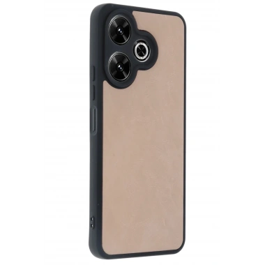 Mey İthalat®   Redmi 13 4G Kılıf Aras Deri Kapak - Pudra