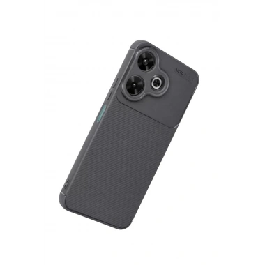 Mey İthalat®   Redmi 13 4G Kılıf Auto Focus Karbon Kapak - Gri