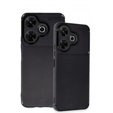 Mey İthalat®   Redmi 13 4G Kılıf Auto Focus Karbon Kapak - Siyah