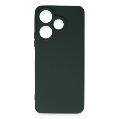 Mey İthalat®   Redmi 13 4G Kılıf First Silikon - Koyu Yeşil