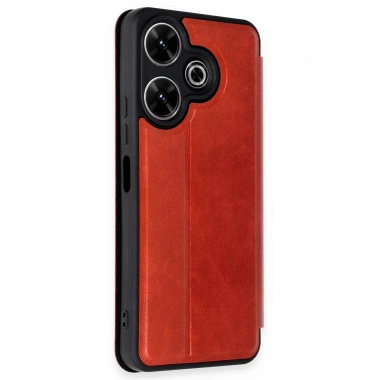 Mey İthalat® Redmi 13 4G Kılıf Flip Cover - Kırmızı