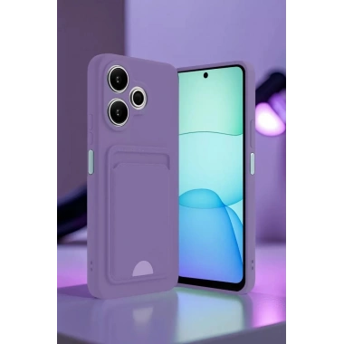 Mey İthalat®   Redmi 13 4G Kılıf Kelvin Kartvizitli Silikon - Lacivert