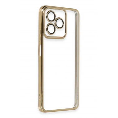 Mey İthalat®   Redmi 13 4G Kılıf  Lensli Silikon - Gold
