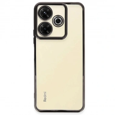 Mey İthalat®   Redmi 13 4G Kılıf  Lensli Silikon - Siyah