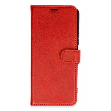 Mey İthalat®   Redmi 13 4G Kılıf Trend S Plus Kapaklı Kılıf - Kırmızı