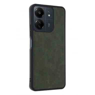Mey İthalat®   Redmi 13C Kılıf Aras Deri Kapak - Açık Yeşil