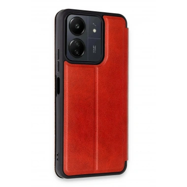 Mey İthalat® Redmi 13C Kılıf Flip Cover - Kırmızı