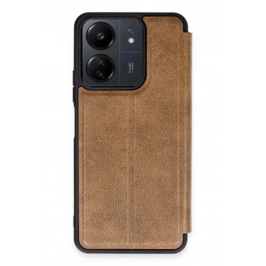 Mey İthalat® Redmi 13C Kılıf Flip Cover - Taba